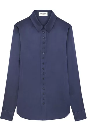 Saint Laurent Mulher Camisas - Buttoned-up silk shirt