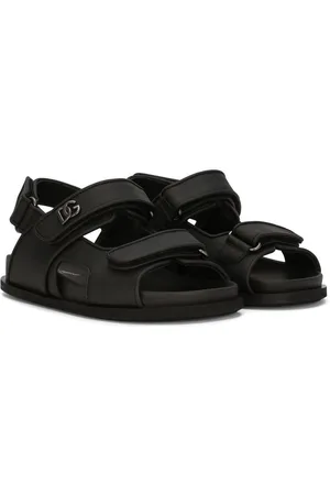 Dolce & Gabbana DG-logo touch-strap leather sandals