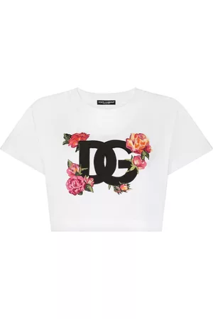 Dolce & Gabbana Cropped logo-patch T-shirt