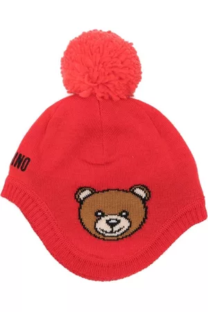 Moschino Chapéus - Logo-embroidered knitted hat