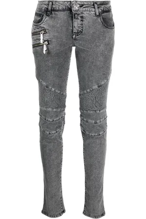 Philipp Plein Bike low-rise skinny jeans