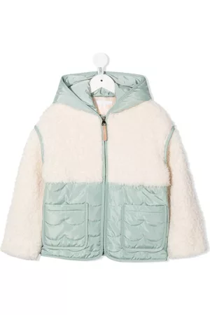 Chloé Menina Casacos de Inverno - Faux-shearling quilted jacket