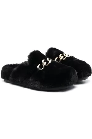 Nº21 Chain detail furry slippers