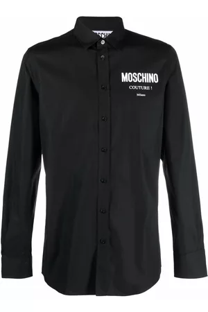 Moschino Homem Formal - Logo-print cotton shirt