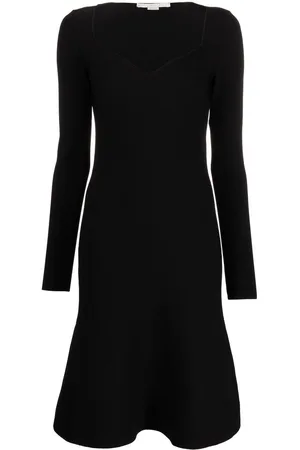 Stella McCartney Sweetheart-neck flared dress