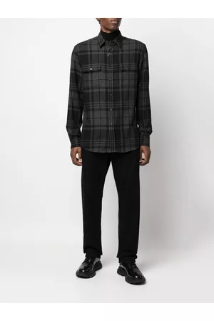Ralph Lauren Glen-check wool-cashmere shirt