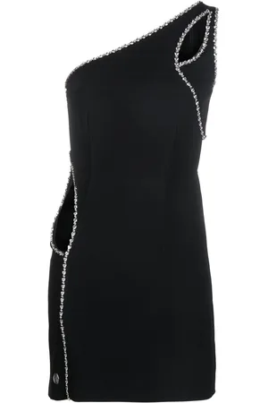 Philipp Plein Crystal embellished asymmetrical mini dress