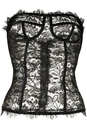 Philipp Plein Lace-detail bustier top