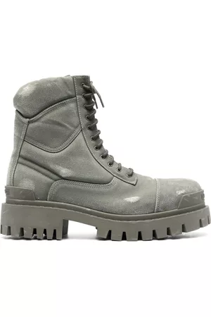 Balenciaga Worn-effect combat boots