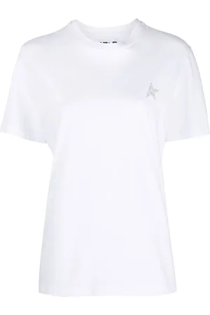 Golden Goose Glitter-logo cotton T-shirt