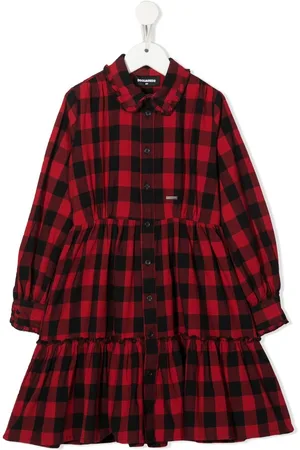 Dsquared2 Check-pattern long-sleeve dress