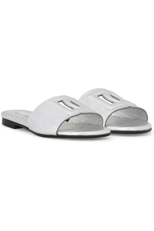 Dolce & Gabbana Foiled-effect leather sandals