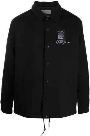 YOHJI YAMAMOTO Logo-print wool shirt jacket