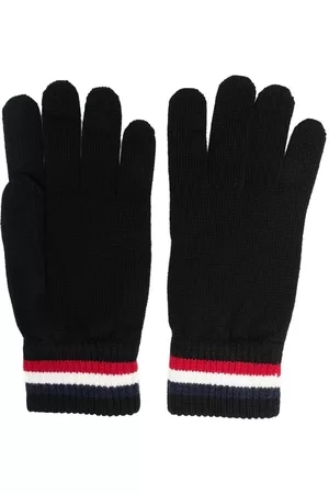Moncler Homem Luvas - Stripe-cuff knitted gloves