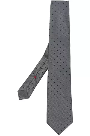 Brunello Cucinelli Embroidered polka-dot pattern tie