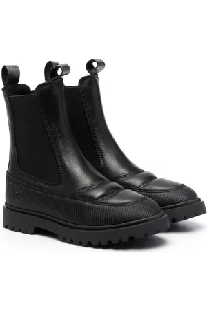 HUGO BOSS Menina Botins - Padded-panelled leather ankle boots