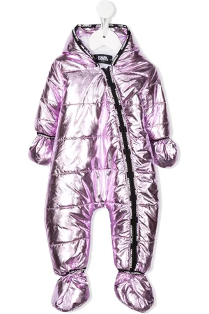 Karl Lagerfeld Menina Casacos de Inverno & com Capuz - Baby Winter metallic padded jacket set
