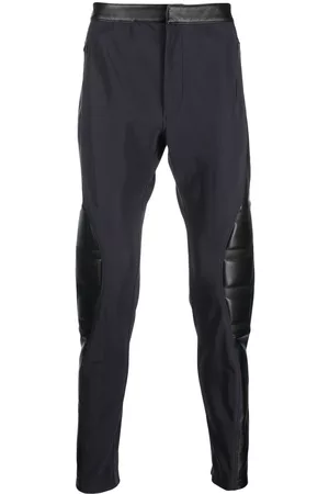 FERRARI Logo-plaque panelled leather trousers