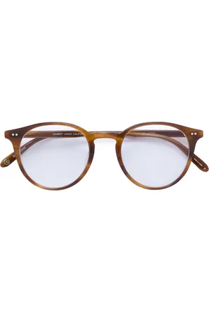 GARRETT LEIGHT Clune round-frame tortoiseshell glasses