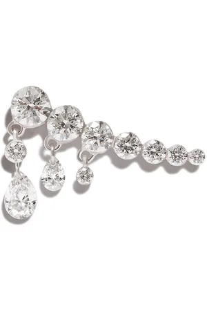 Maria Tash 18kt white 18mm Crescendo diamond earring