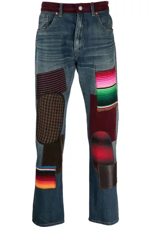 JUNYA WATANABE Homem Slim - Patchwork-design slim-cut jeans