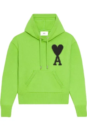 Ami Embroidered-logo drawstring hoodie