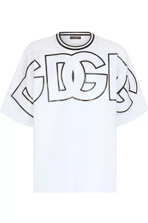 Dolce & Gabbana Homem T-shirts - DG-logo technical jersey T-shirt