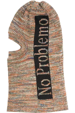 ARIES Mulher Chapéus - Logo-print knitted balaclava