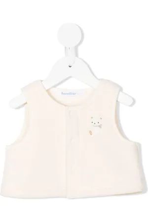 Familiar Animal-patch sleeveless waistcoat