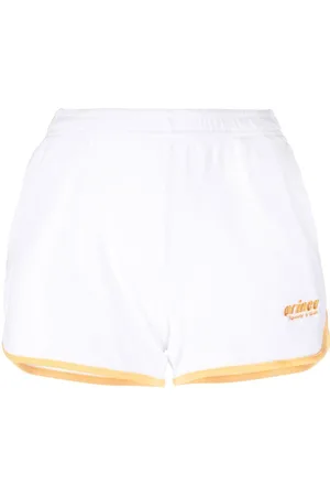 Sporty & Rich Logo-embroidered cotton shorts