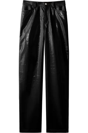Proenza Schouler Lacquered-effect straight-leg trousers