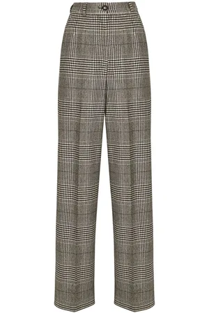 Dolce & Gabbana Plaid-pattern flared trousers