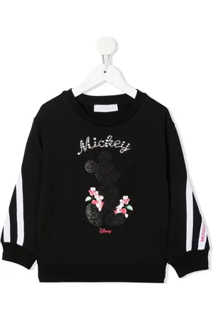 MONNALISA Menina Camisolas com capuz - Mickey rhinestone-embellished sweatshirt