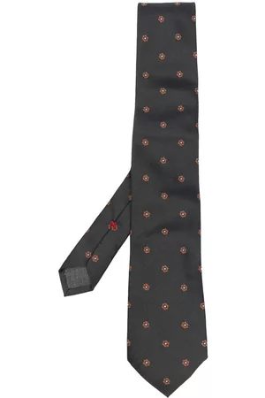 Brunello Cucinelli Homem Laços de Colarinho - Floral-embroidered silk tie
