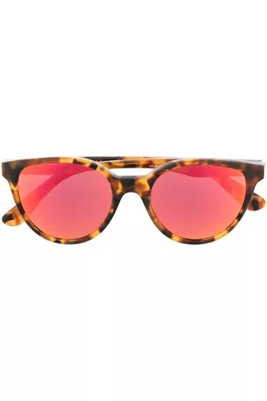 VERSACE Menino Óculos de Sol - Tortoiseshell-effect round-frame sunglasses