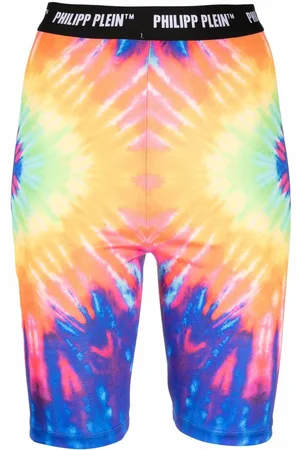 Philipp Plein Tie dye-print cycling shorts