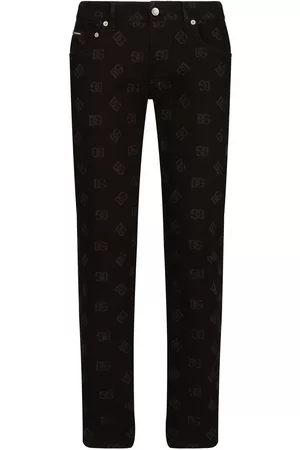 Dolce & Gabbana Homem Slim - DG logo-print slim-fit jeans