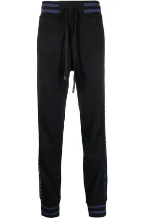 VERSACE Logo-stripe track pants