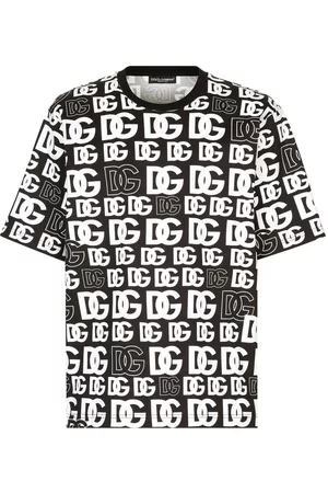 Dolce & Gabbana Homem T-shirts & Manga Curta - All-over DG logo-print T-shirt