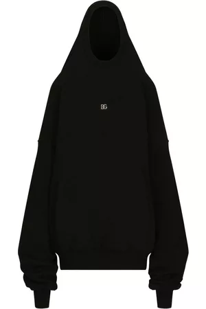 Dolce & Gabbana Mulher Hoodies - Logo-plaque oversized hoodie