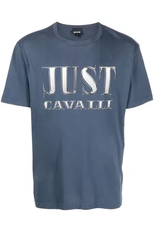 Roberto Cavalli Homem T-shirts & Manga Curta - Logo-print short-sleeve T-shirt