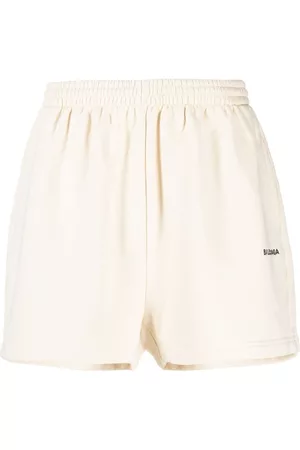 Balenciaga Homem Calções desportivos - Logo-embroidered track shorts