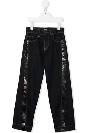 Karl Lagerfeld Contrast-stripe straight-leg jeans
