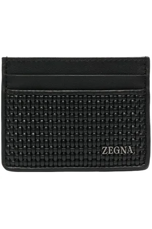Ermenegildo Zegna Textured embossed-logo cardholder