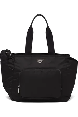 Prada Enamel logo plaque changing bag