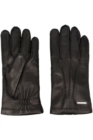 corneliani Homem Luvas - Tonal stitch leather gloves