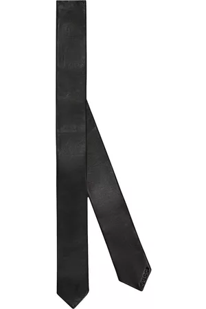 Gucci Logo-debossed leather tie