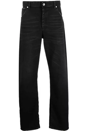 Roberto Cavalli Homem Retos - Logo-patch straight-leg jeans