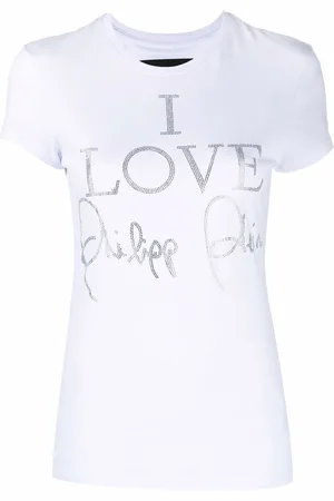 Philipp Plein I Love crystal-embellished T-shirt