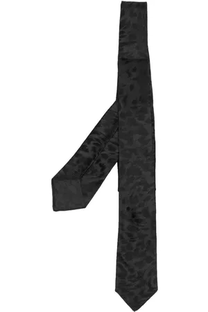 Saint Laurent Jacquard-pattern silk tie